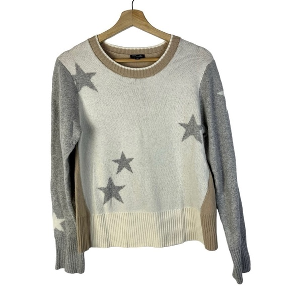 Splendid Mally Colorblock Star Crewneck Sweater S - Picture 2 of 5